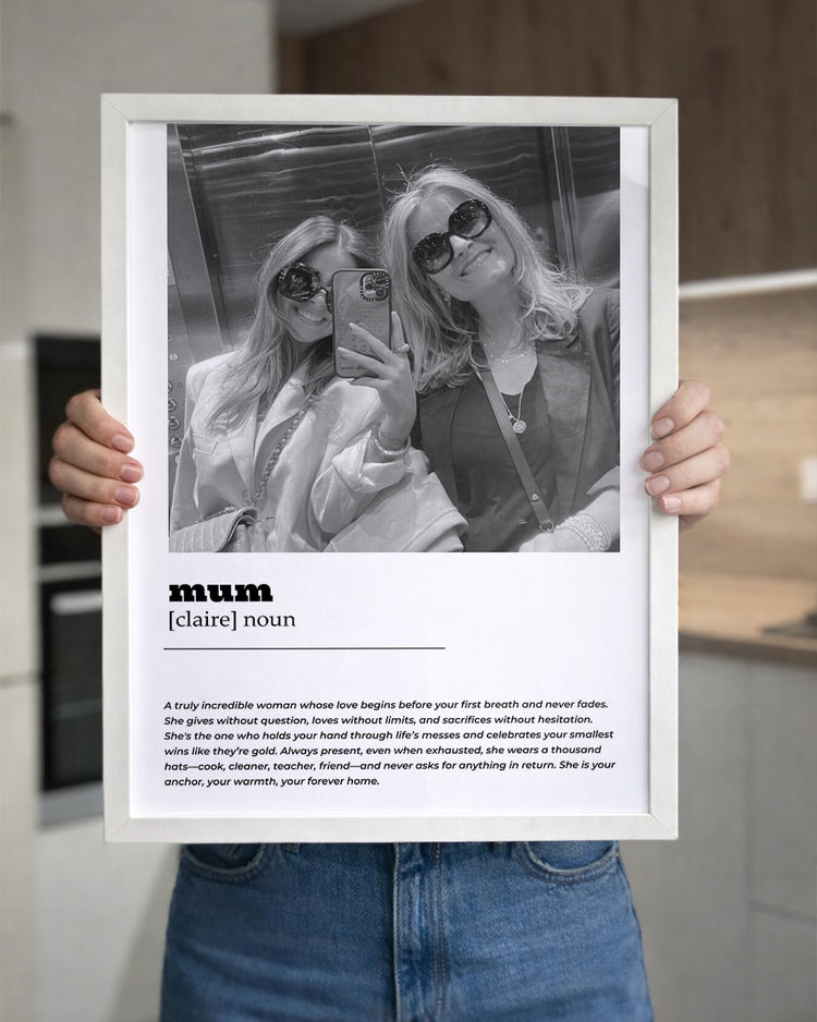 Fotoğraflı MUM Sözlük Tanımlı Poster Tablosu Poster Tablosu