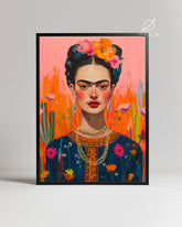 Frida Floral Poster Tablosu