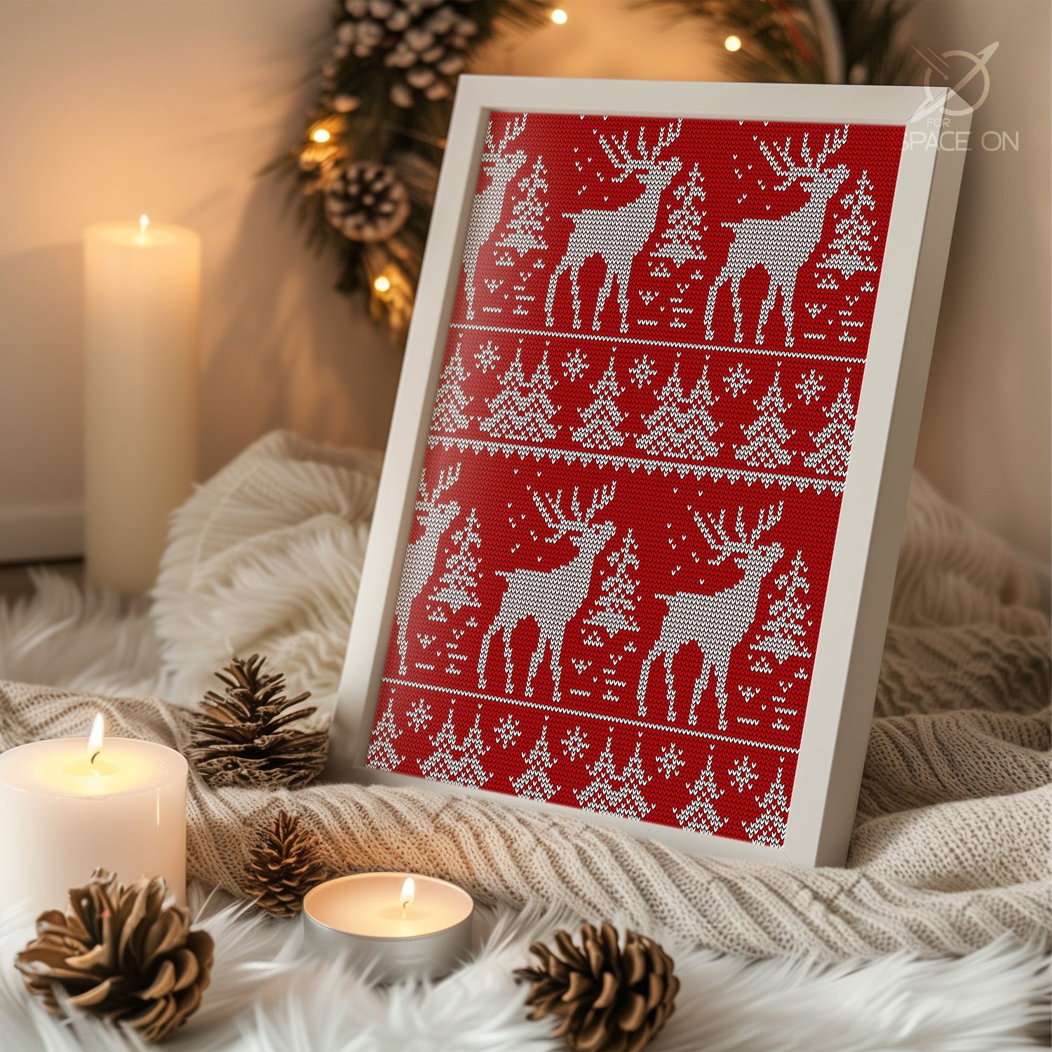 Frosted Christmas Tree Poster Tablosu