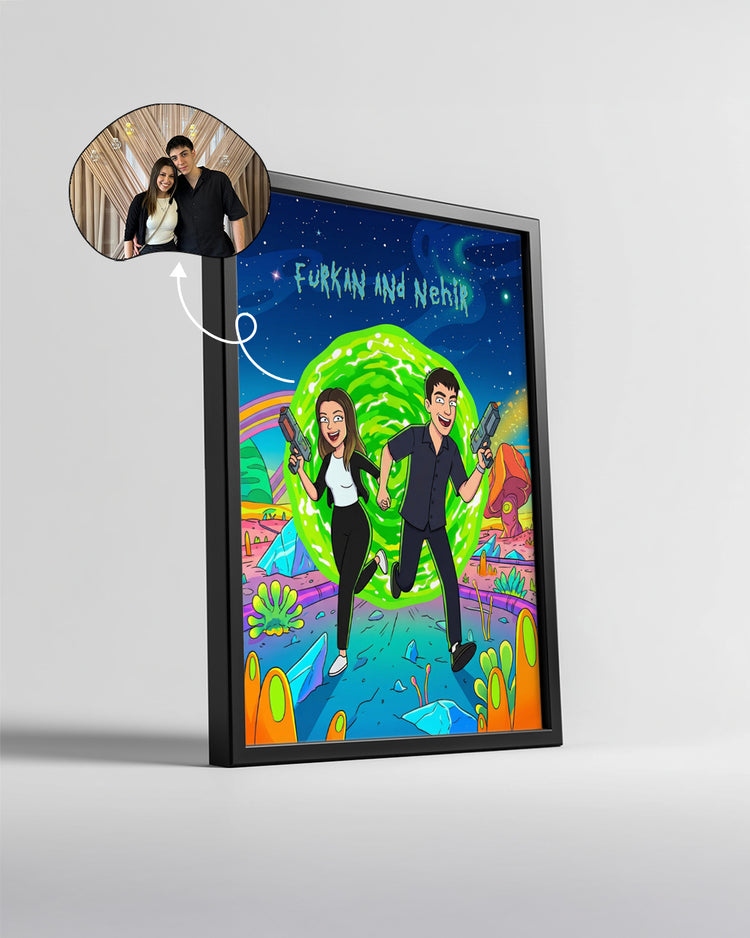 Rick And Morty Temalı Poster Tablosu