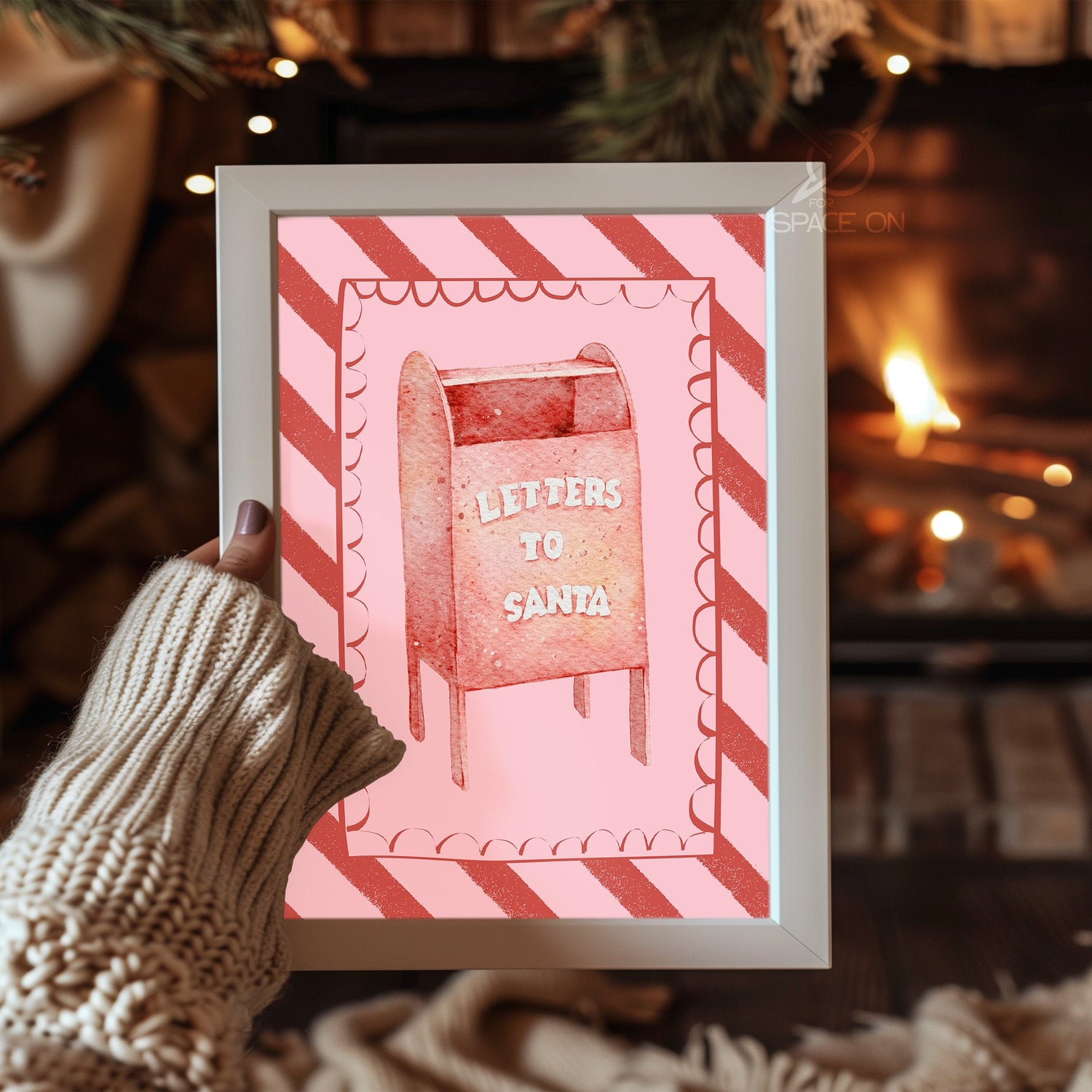 Happy Holidays Lettering Poster Tablosu