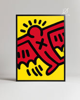 Haring Angel Poster Tablosu