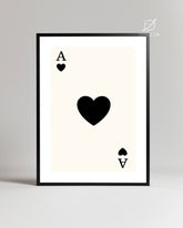 Heart Black Poster Tablosu