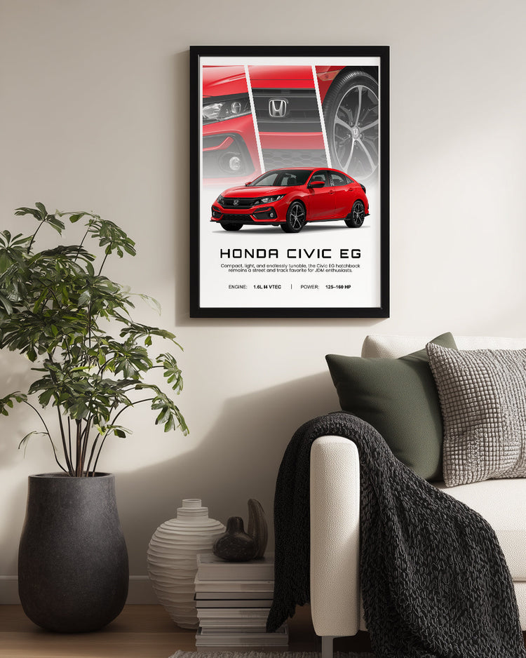 Honda Civic EG Poster Tablosu