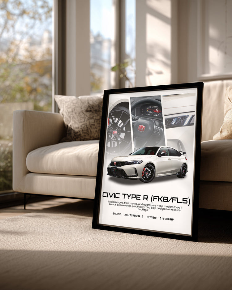 Honda Civic Type R FK8 Poster Tablosu