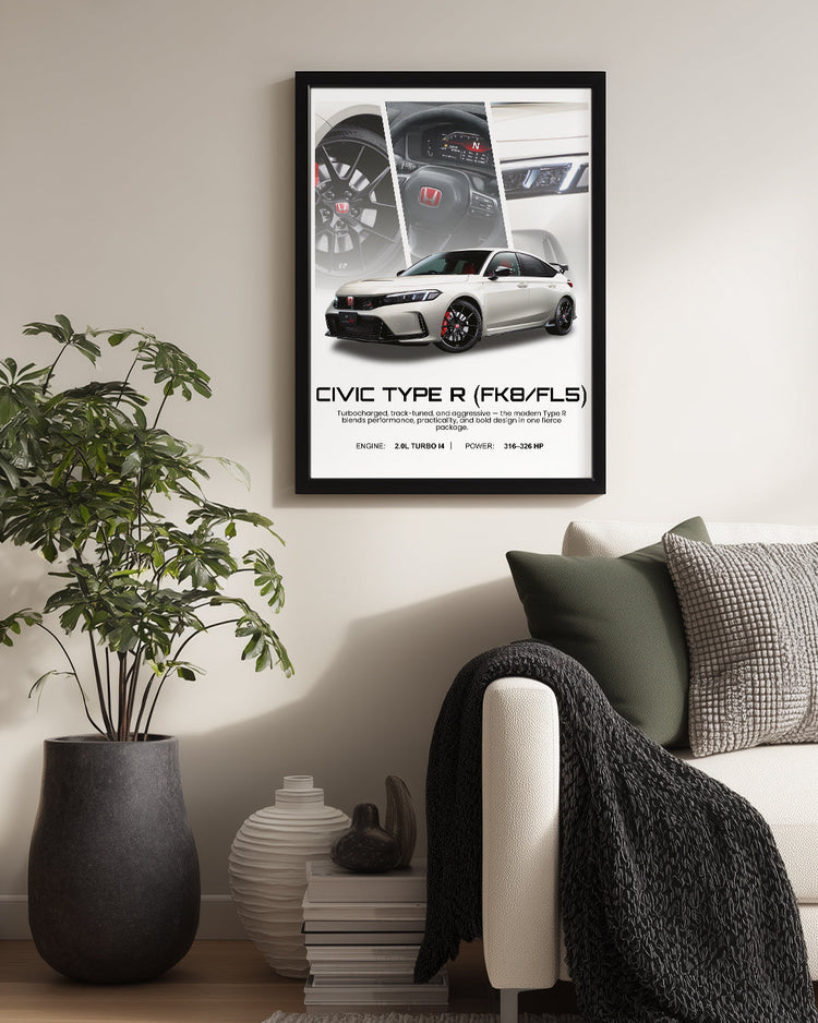 Honda Civic Type R FK8 Poster Tablosu