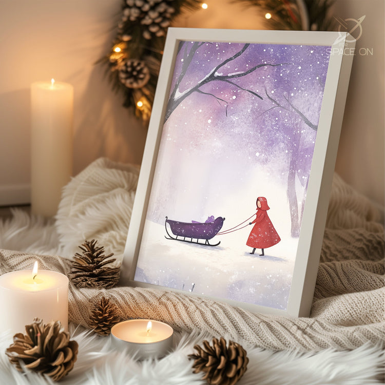 Knitted Socks Fireplace Poster Tablosu