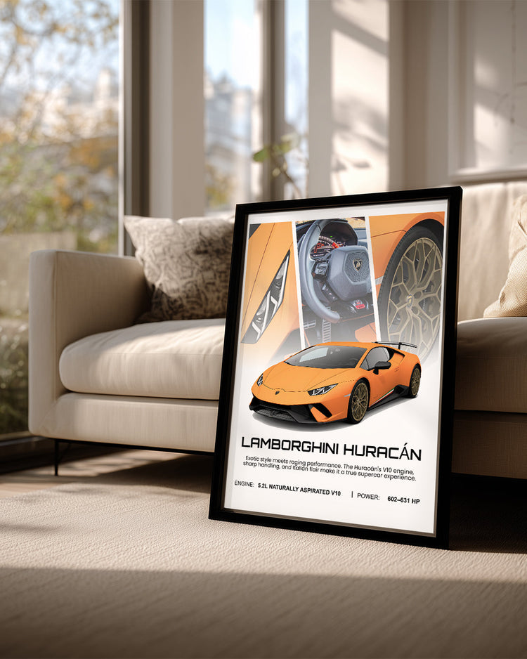Lamborghini Huracan Poster Tablosu