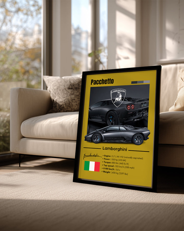 Lambroghini Pacchetto Poster Tablosu