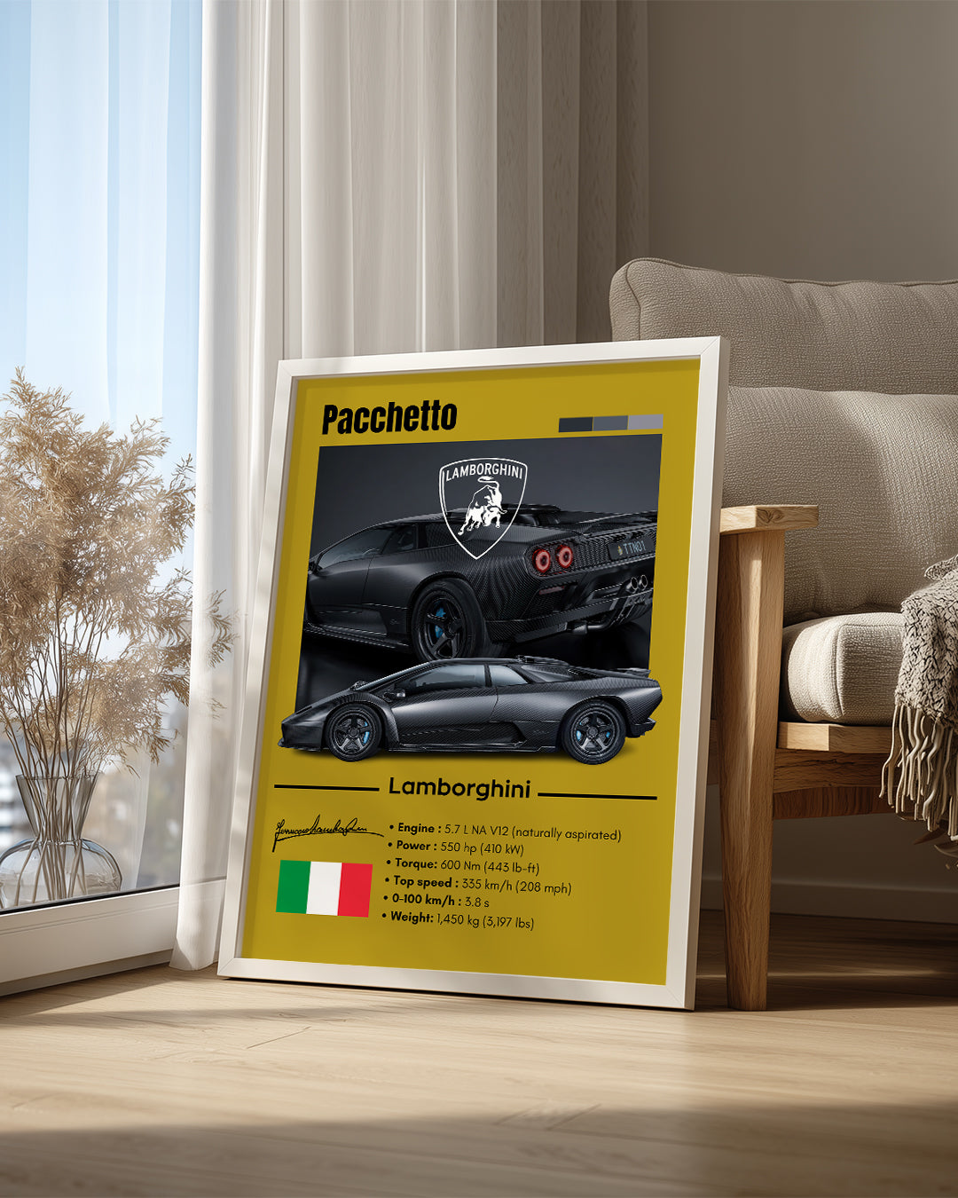 Lambroghini Pacchetto Poster Tablosu