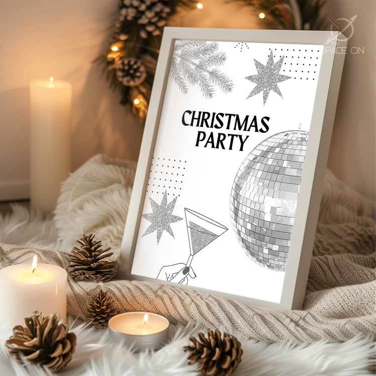 Let It Snow Text Poster Tablosu