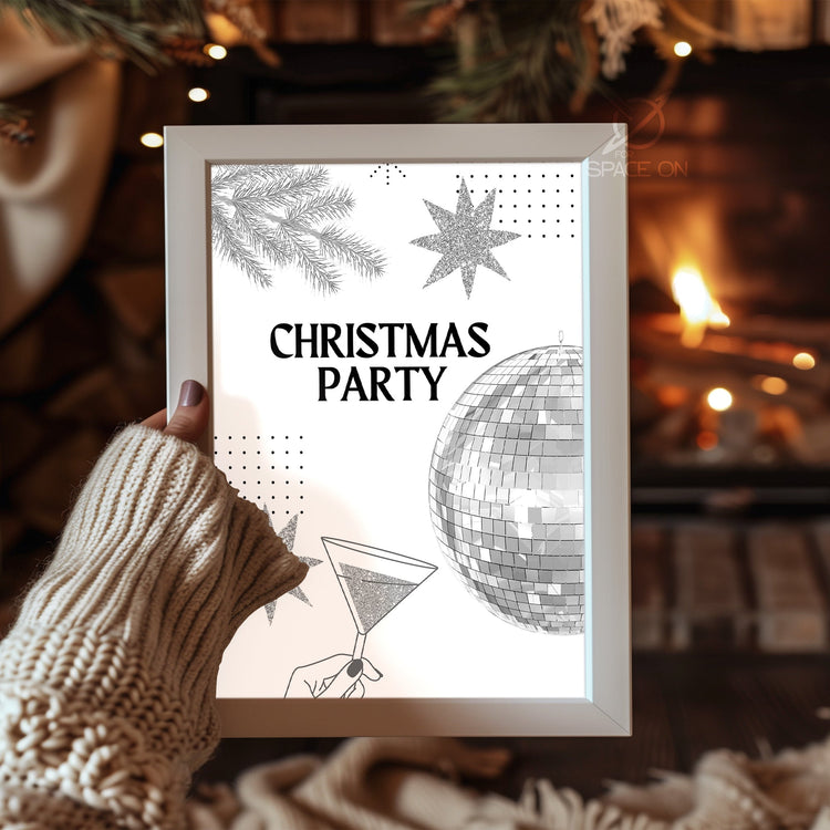 Let It Snow Text Poster Tablosu