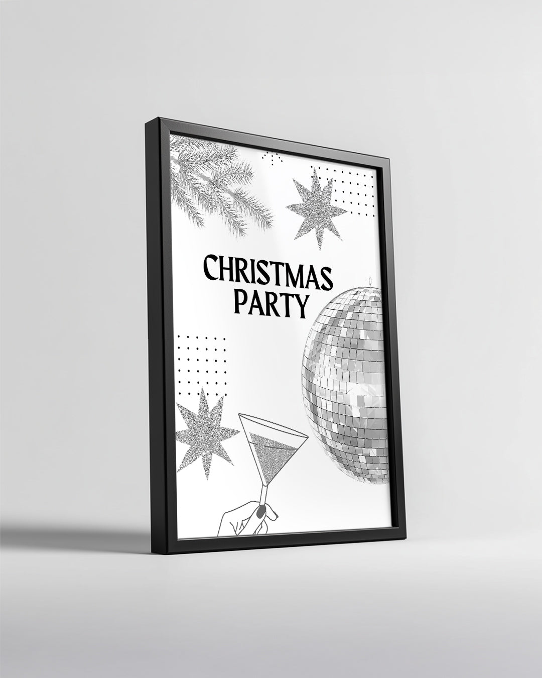 Let It Snow Text Poster Tablosu