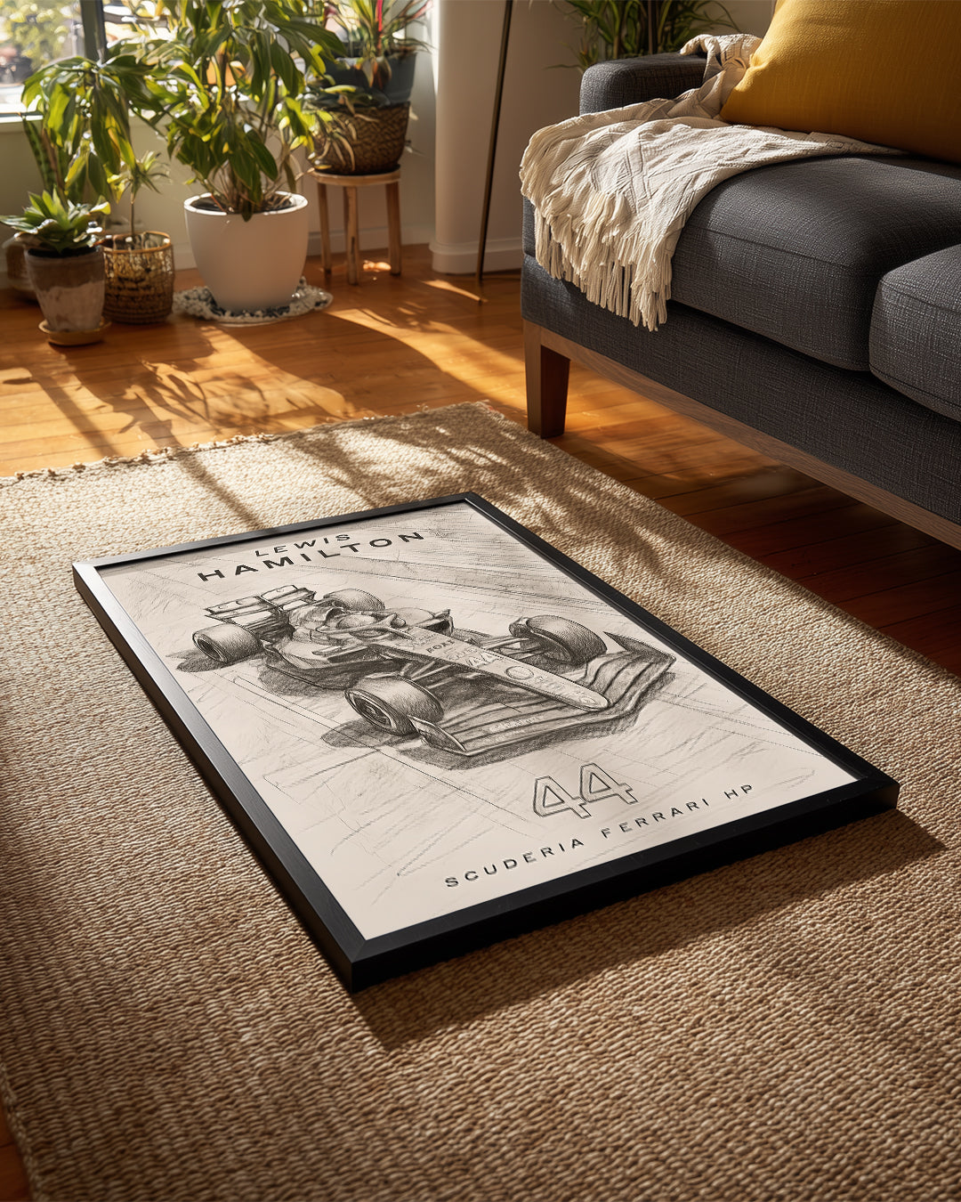 Lewis Hamilton 44 Eskiz Poster Tablosu