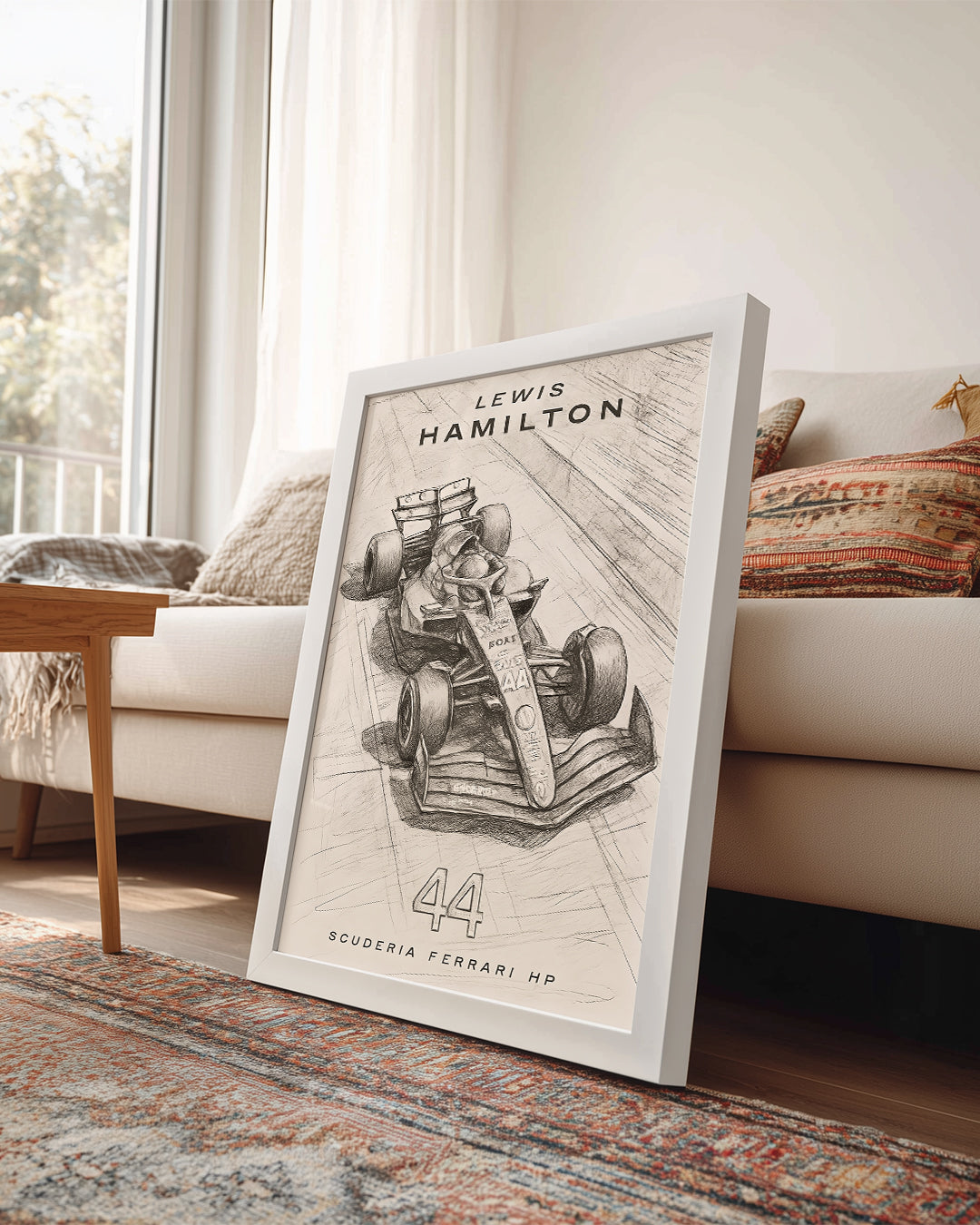 Lewis Hamilton 44 Eskiz Poster Tablosu