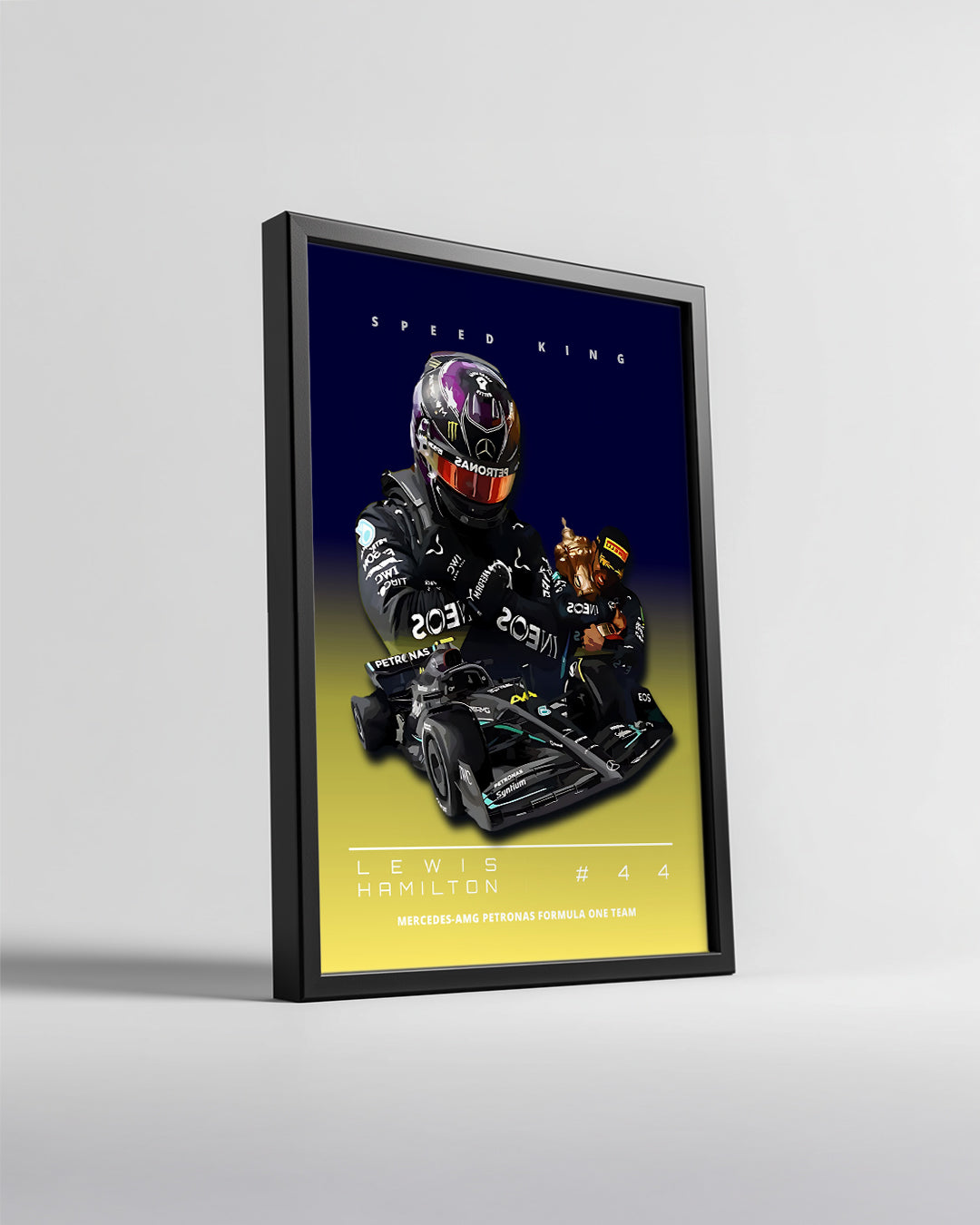 Lewis Hamilton 44 Speed King Poster Tablosu