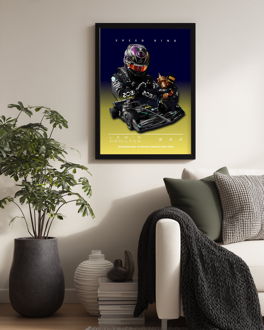 Lewis Hamilton 44 Speed King Poster Tablosu