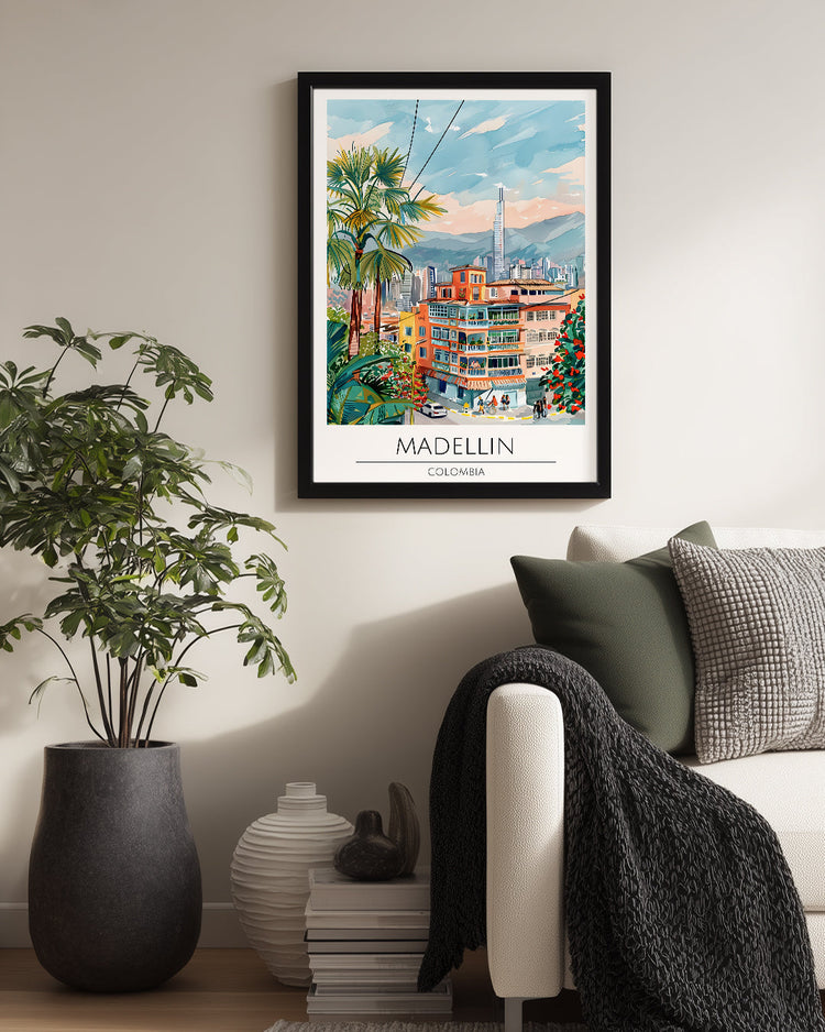 Medellin Kolombiya Poster Tablosu