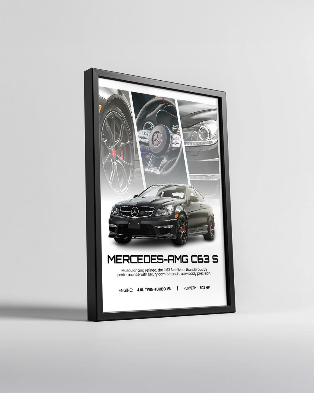 Mercedes AMG C63 S Poster Tablosu