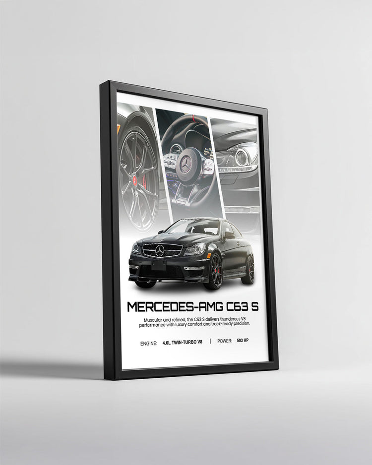 Mercedes AMG C63 S Poster Tablosu