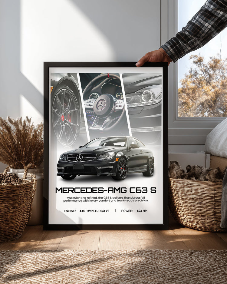 Mercedes AMG C63 S Poster Tablosu