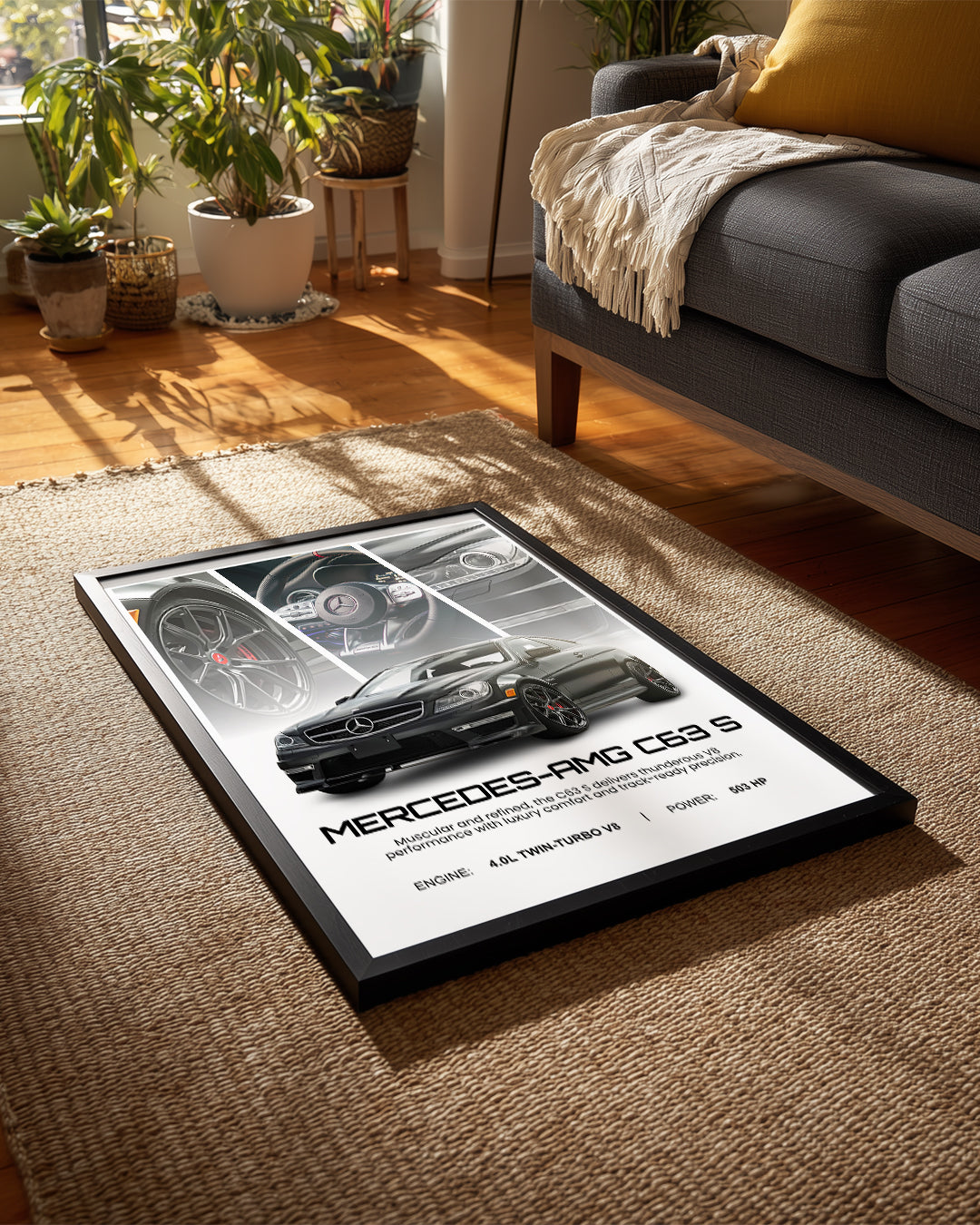Mercedes AMG C63 S Poster Tablosu