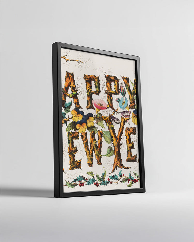 Merry Christmas Typography Poster Tablosu