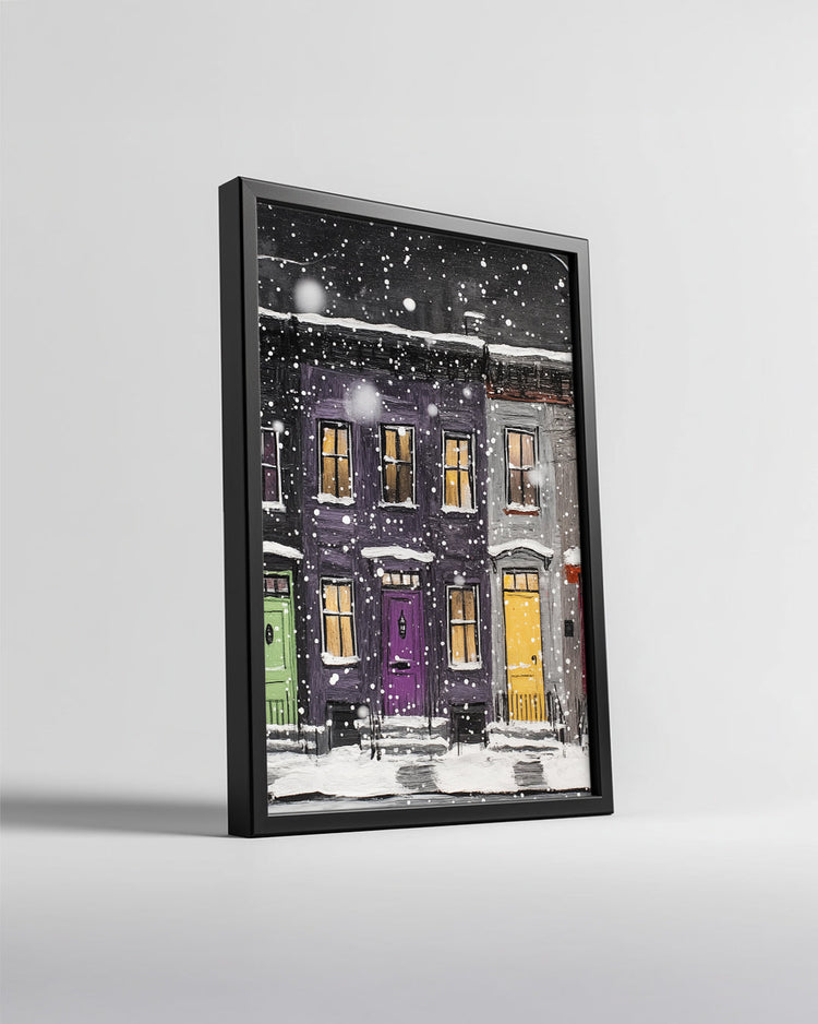 Midnight Reindeer Flight Poster Tablosu