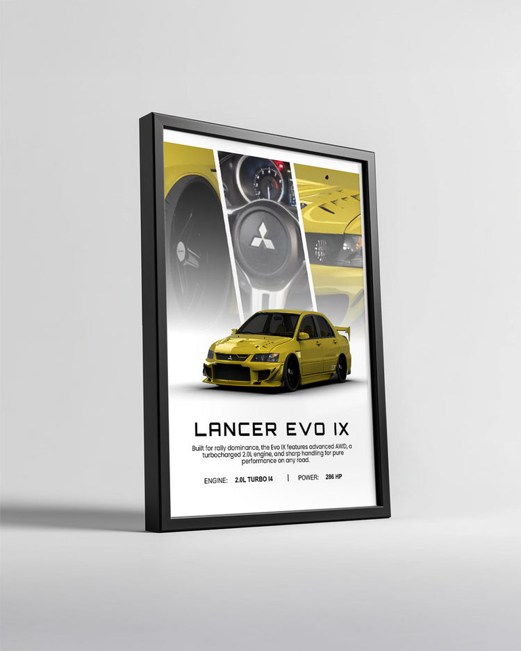 Mitsubishi Lancer Evo IX Poster Tablosu