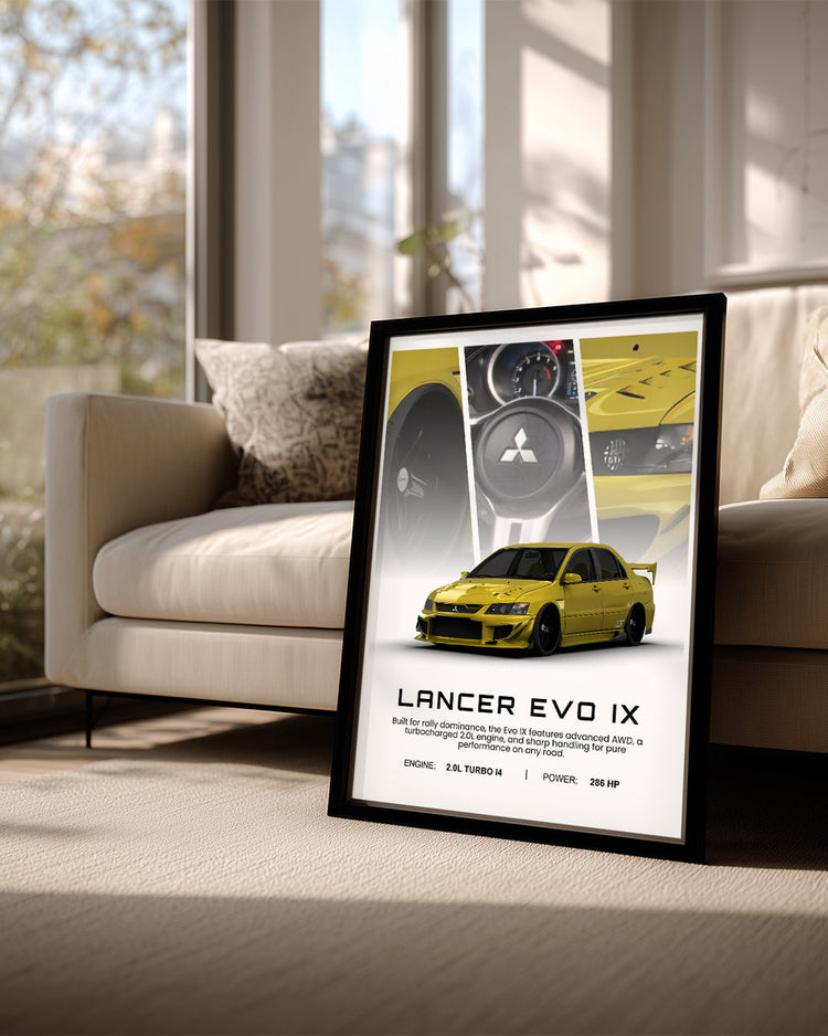 Mitsubishi Lancer Evo IX Poster Tablosu