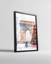 Moonlit Christmas Scene Poster Tablosu