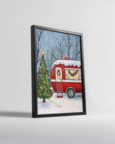 Mother Deer And Fawn Poster Tablosu