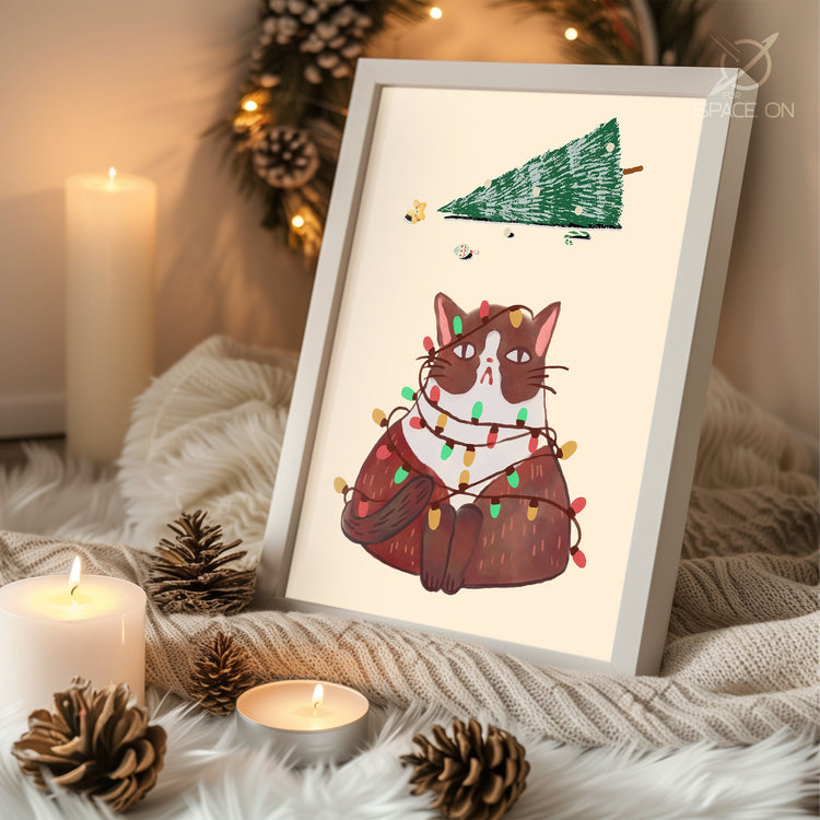 Musical Snowman Art Poster Tablosu