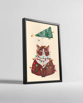 Musical Snowman Art Poster Tablosu