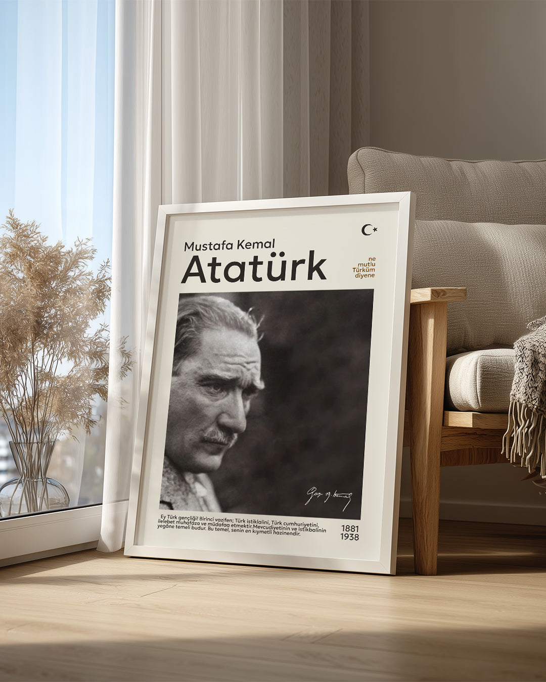 Mustafa Kemal Atatürk – Sonsuz Lider Portre Poster Tablosu
