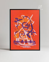 Orange Swirl Poster Tablosu