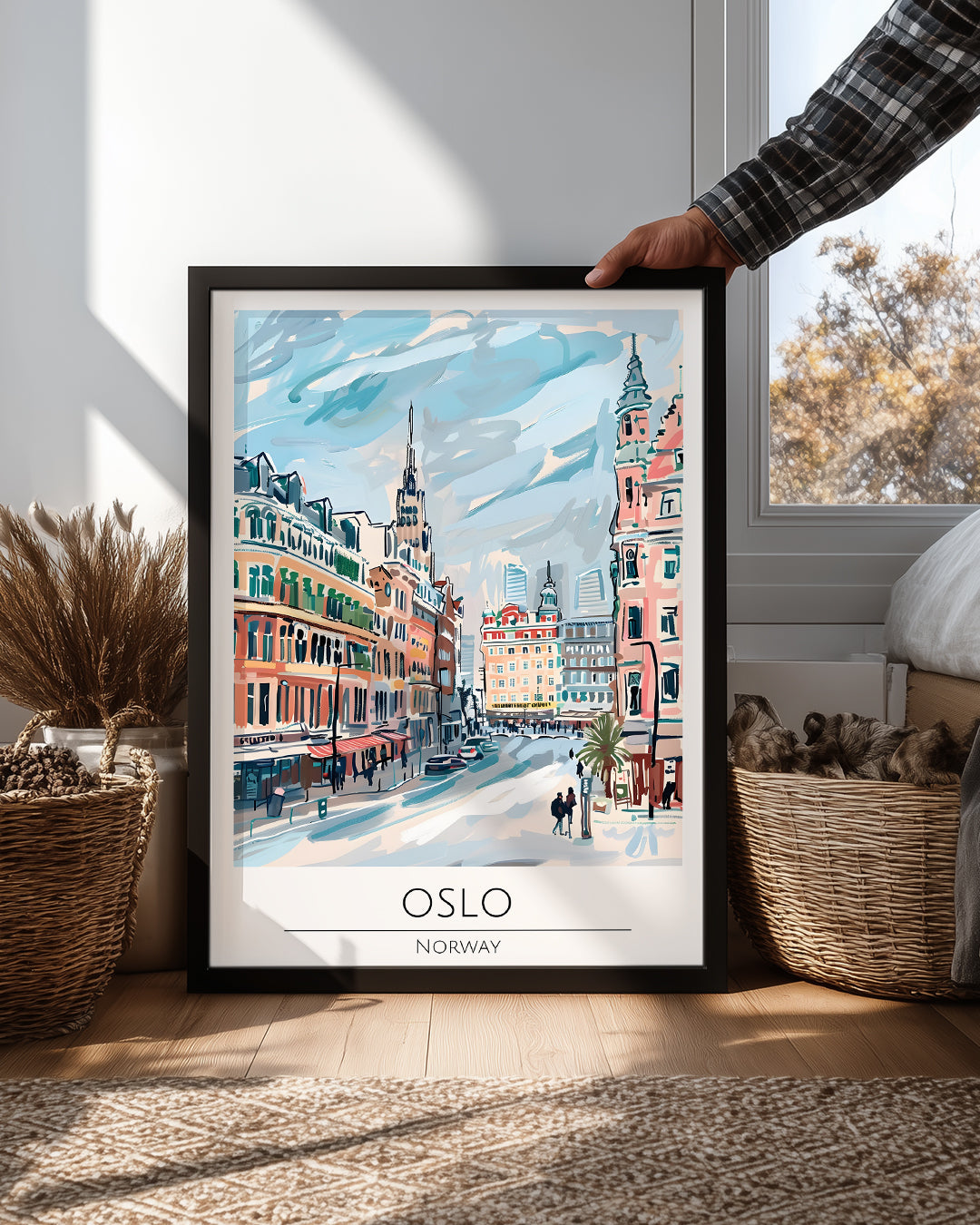 Oslo Norveç Poster Tablosu