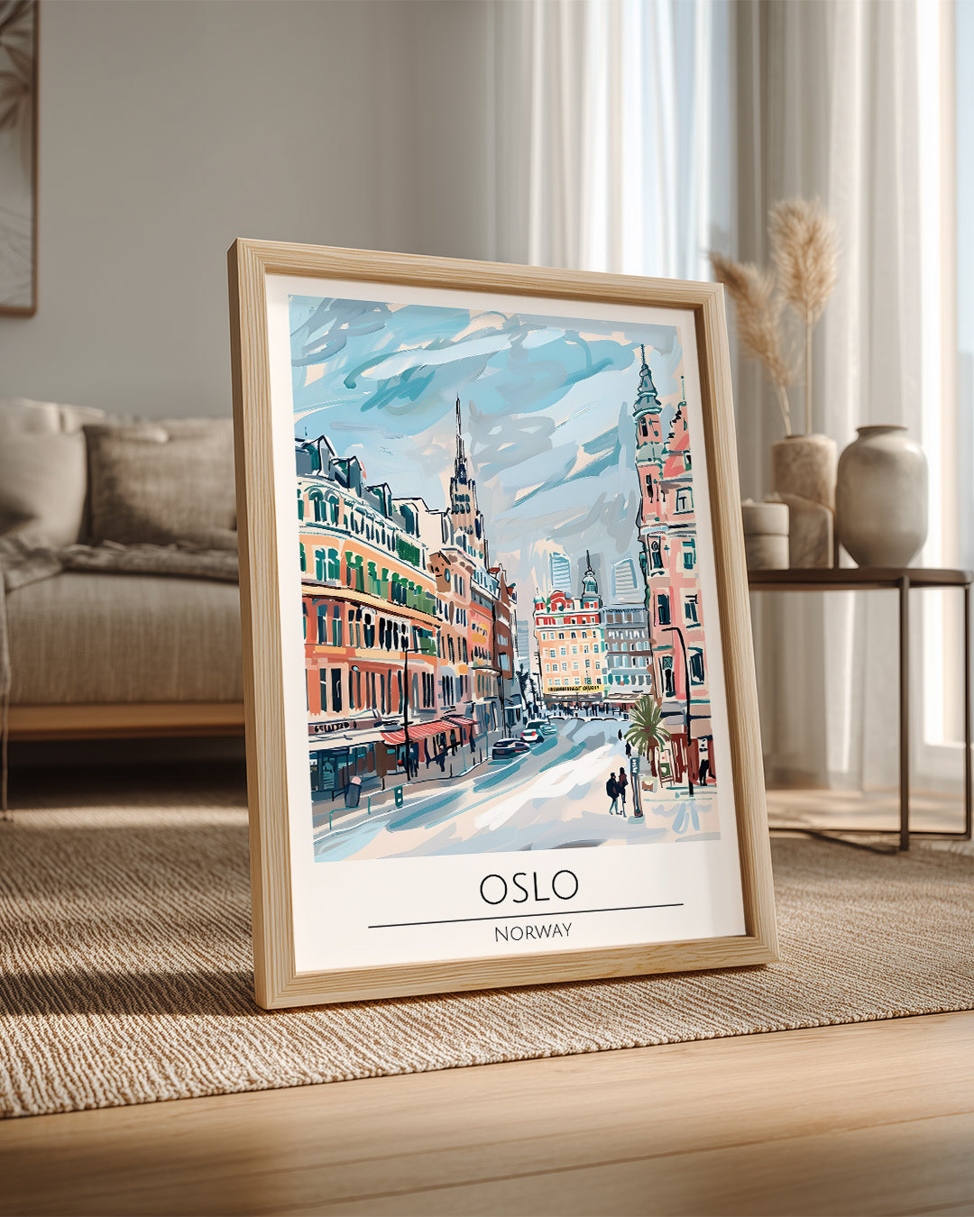 Oslo Norveç Poster Tablosu