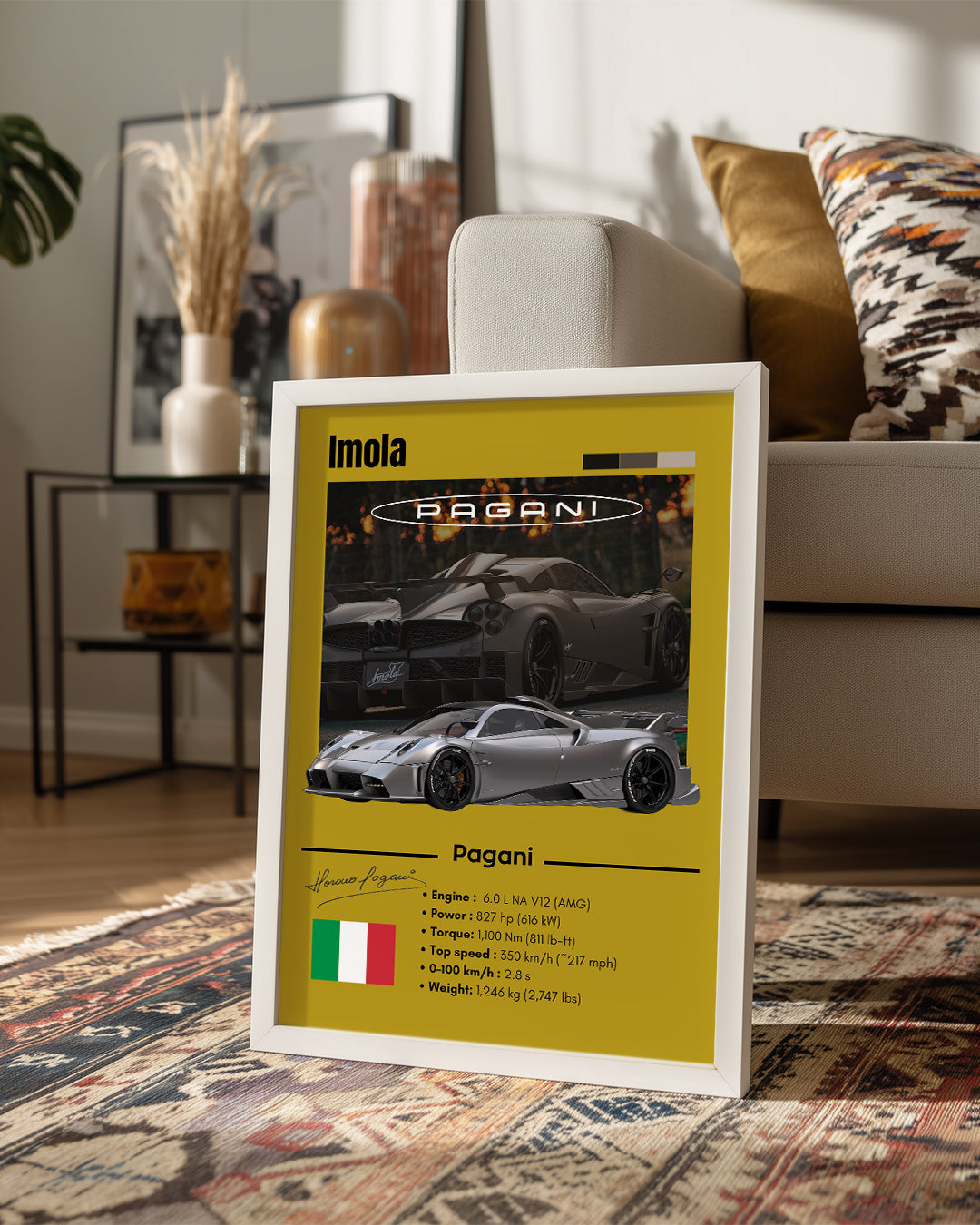 Pagani Imola Poster Tablosu