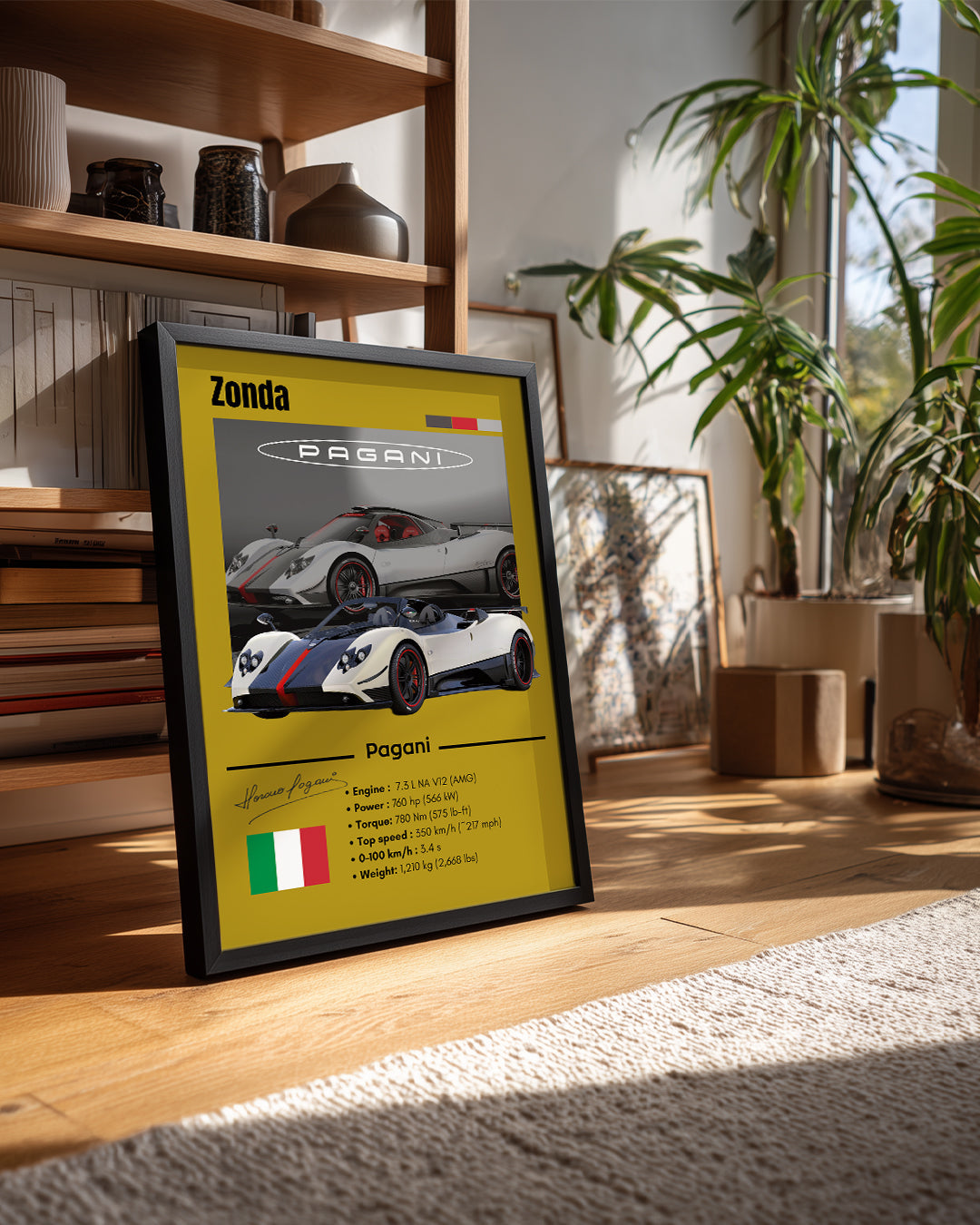 Pagani Zonda Poster Tablosu