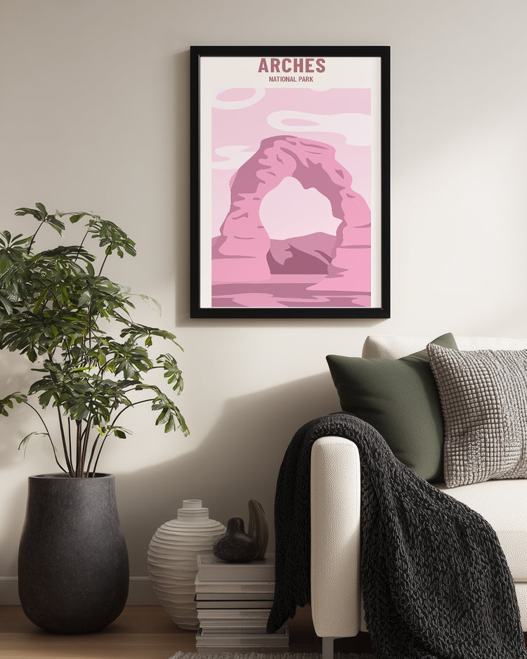 Pink Arch Poster Tablosu