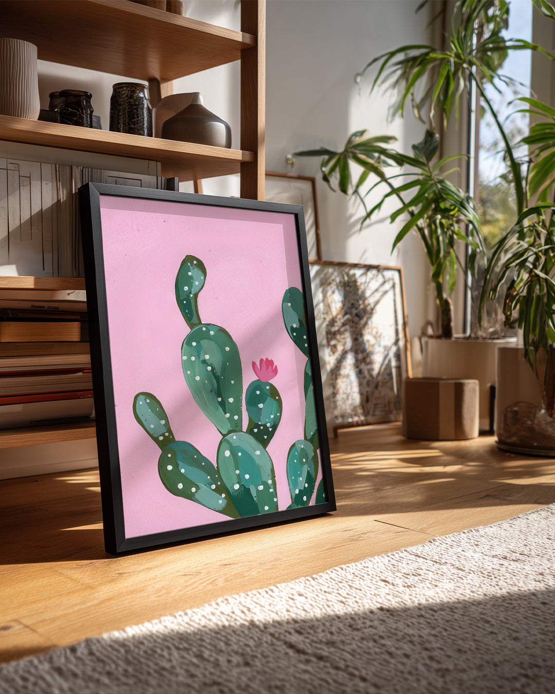 Pink Cactus Poster Tablosu