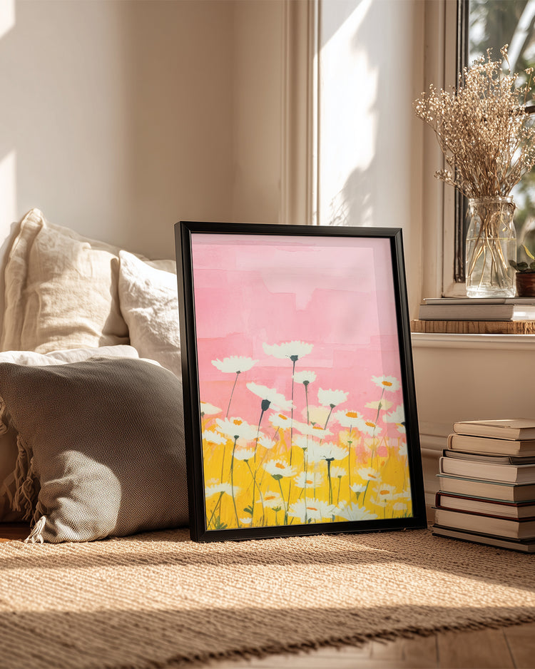 Pink Daisy Poster Tablosu