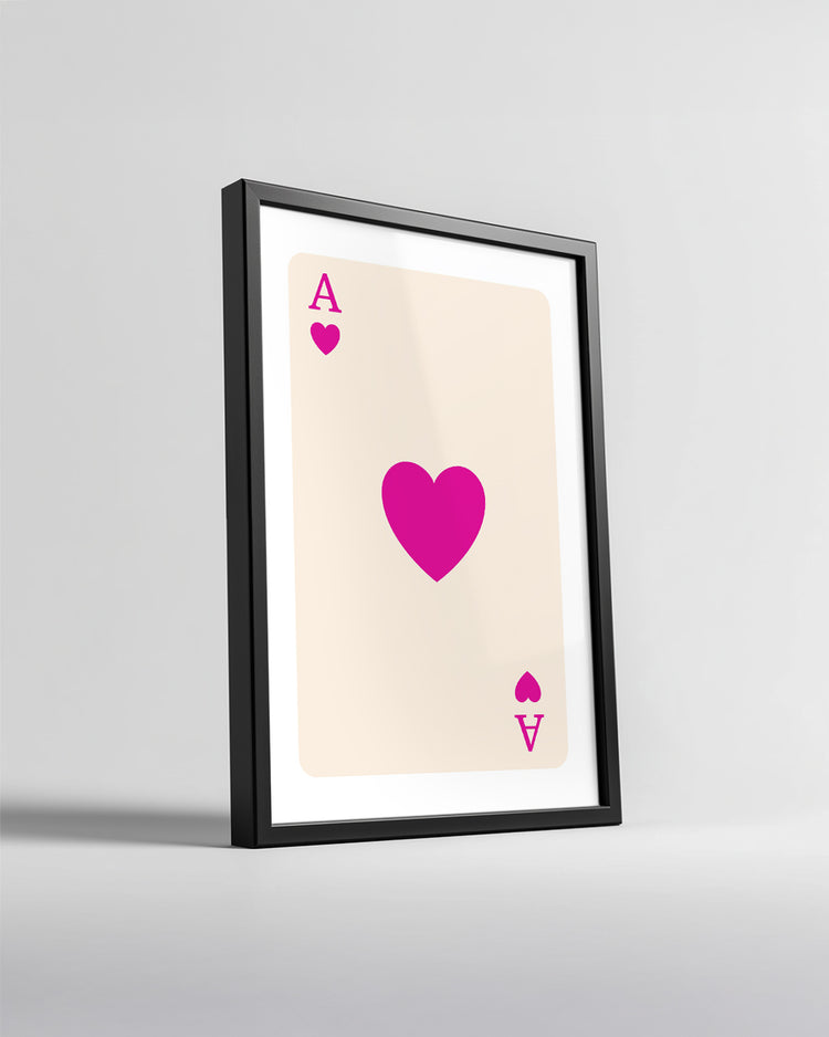 Pink Heart Poster Tablosu