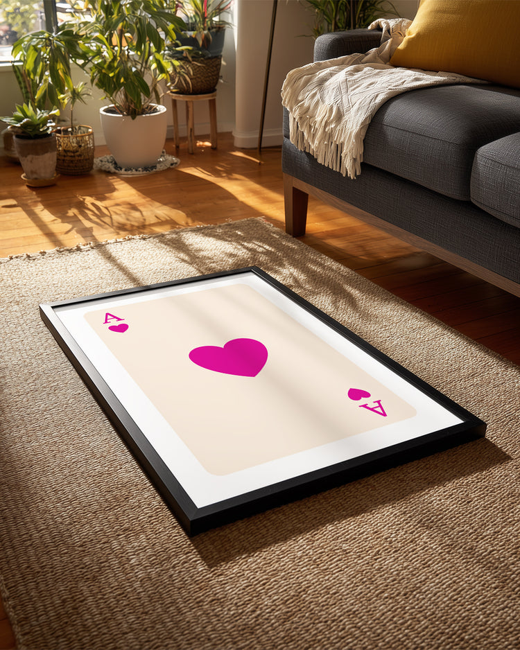 Pink Heart Poster Tablosu