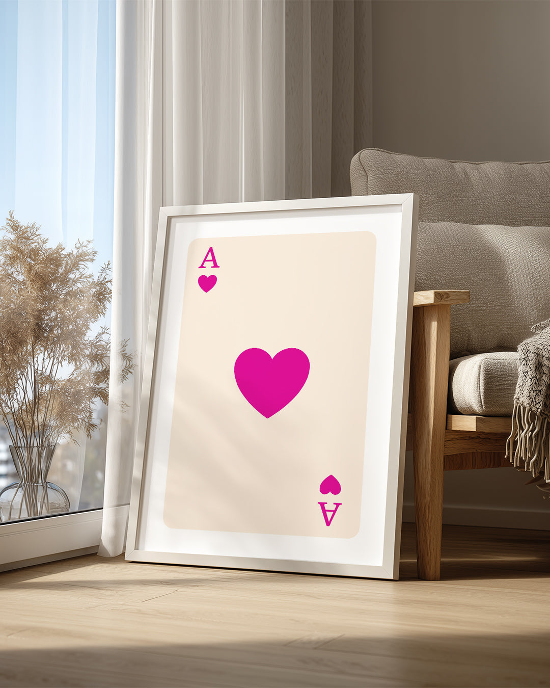 Pink Heart Poster Tablosu
