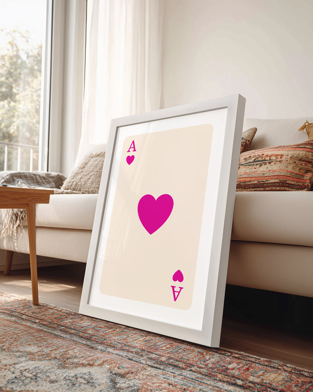 Pink Heart Poster Tablosu