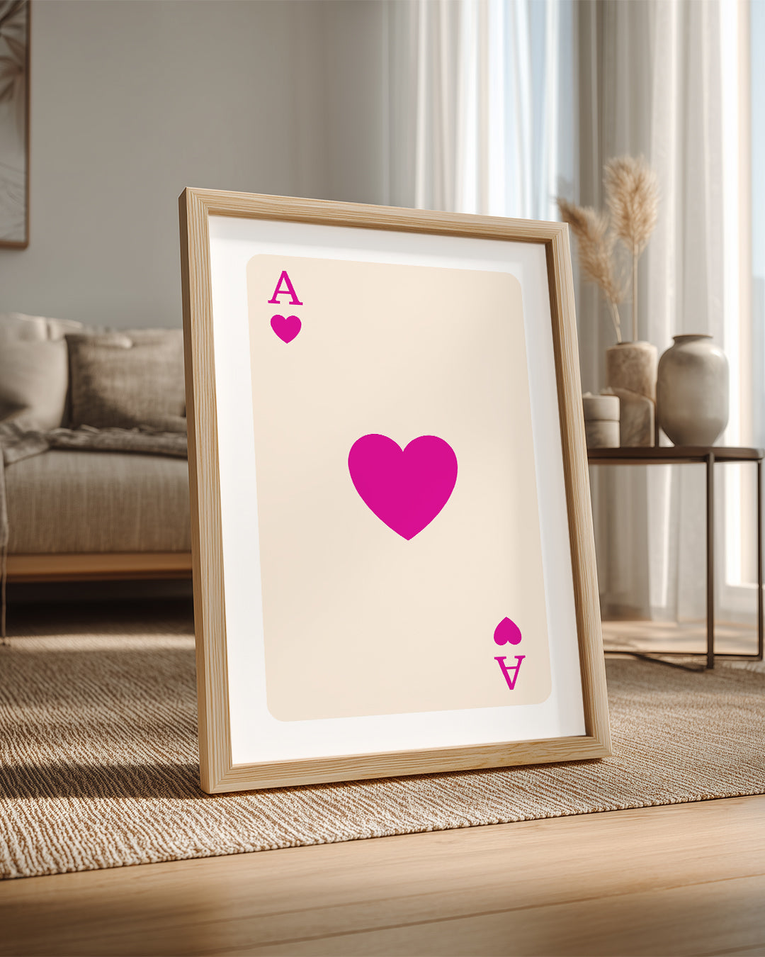 Pink Heart Poster Tablosu