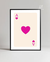 Pink Heart Poster Tablosu