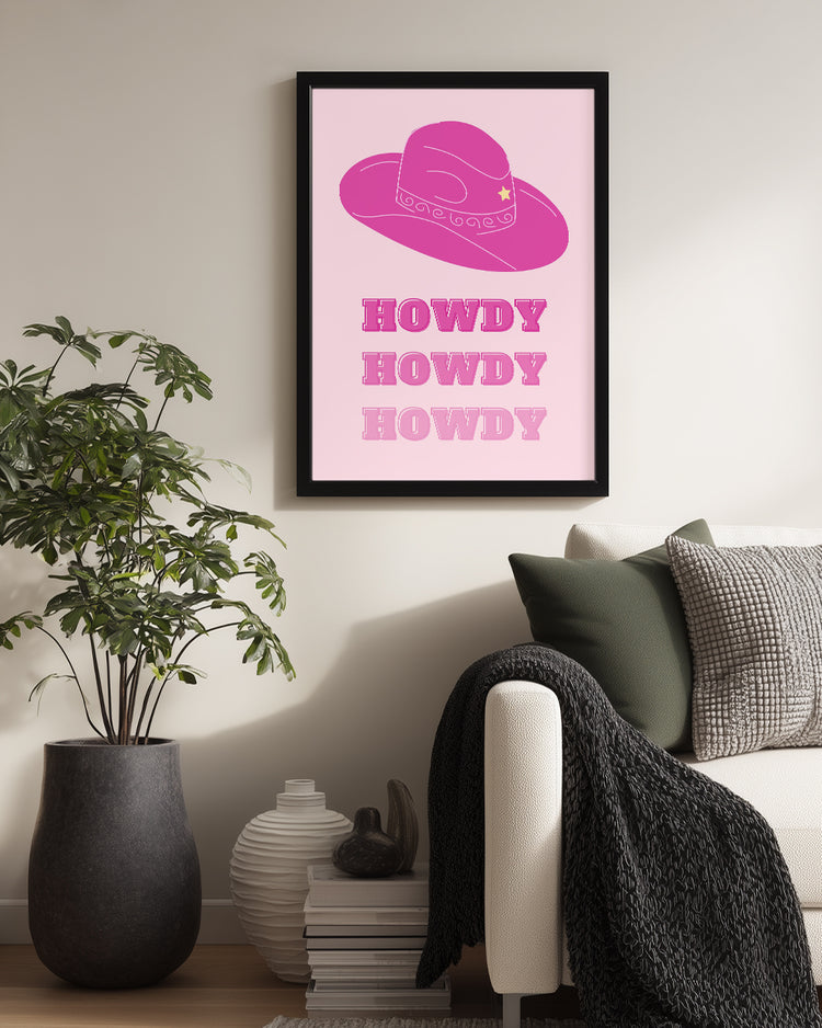 Pink Howdy Poster Tablosu